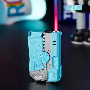 Creative Fingertip Rotating Lighter, Refillable Butane Torch Lighter, Windproof Jet Flame Lighter for Cooking, Camping, BBQ (Butane Not Included)