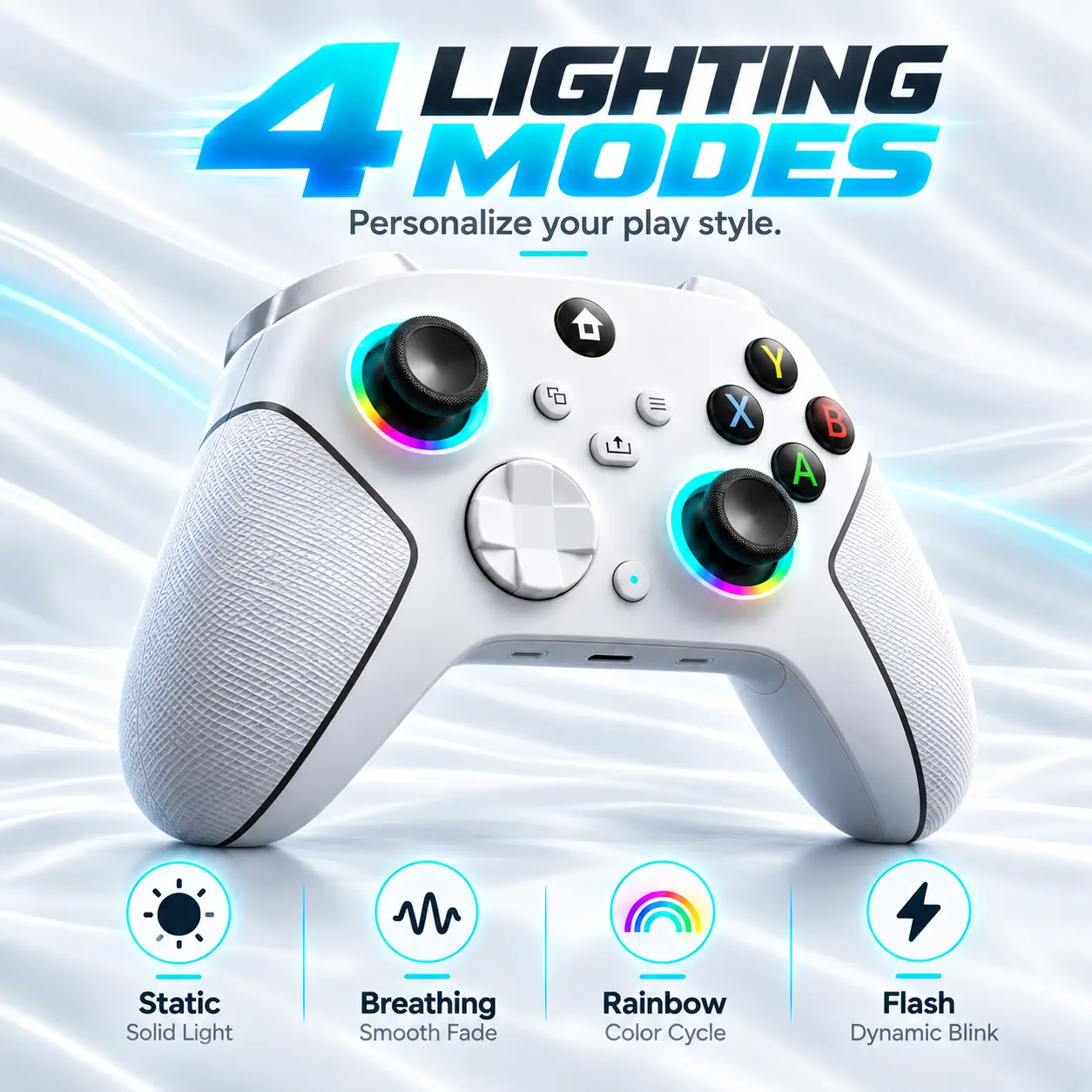 Wireless Gaming Controller for Xbox Series X|S, Xbox 1, PC & Steam - Anti-Drift Joysticks, Dual-Mode Triggers, 6-Axis Gyro, 1000Hz Polling Rate, Turbo Function, 3.5mm Headset Jack