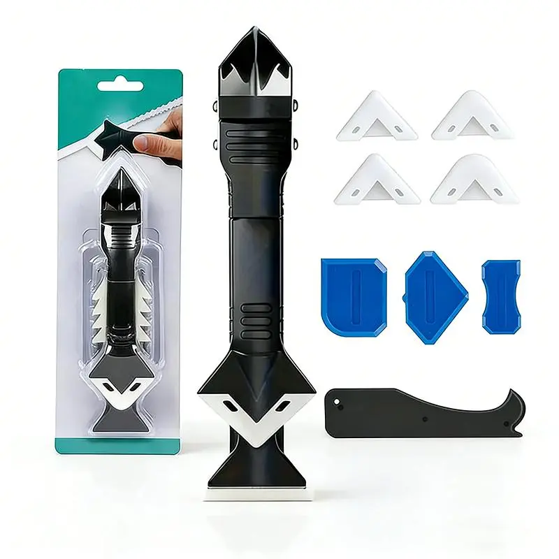 3-in-1 Multifunctional Silicone Sealant Tool, Hand Tool for Household Sealing Scenarios Including Bathrooms, Kitchens, Windows