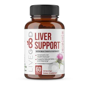 LiveGood Liver Support Detox Cleanse Capsules - Natural Mix Detox Aid with Milk Thistle, Dandelion Root, NAC, TUDCA - 60 Capsules Bottle for Adults' Health & Wellness (Made in United States)