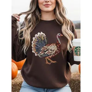 Neutral round-neck sportswear printed in the United States