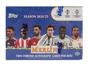 2024-25 Topps Chrome Merlin Soccer UEFA Club Competition Breaker Delight Trading Cards LV