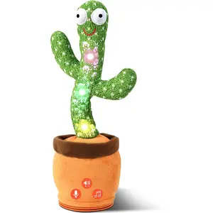 Cactus Baby Toy Talking Dancing Singing Adjustable Volume, Baby Girl for 1 Year Old, Infant Toys for 0-6 6-12 Months