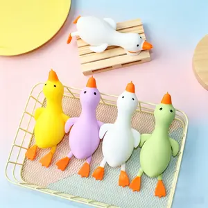 Cute Duck Squishy Squeeze Toy Soft Elastic Decompression Fidget Toy Funny Stress Relief Sensory Plaything Leisure Hobby Entertainment Toy Ideal For Kids Adults Relax Prank Daily Play