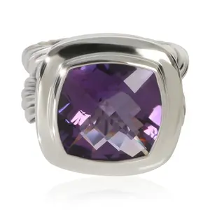Pre-owned NY153452 David Yurman Sterling Silver Amethyst Albion Ring