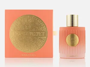 Khadlaj Peach Velvet Eau de Parfum Spray for Men 3.4 Ounce