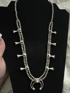 White Buffalo mini squash necklace