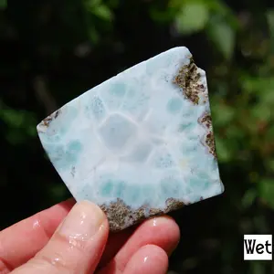 2.5in 89g Genuine Larimar Crystal Slab, Dominican Republic