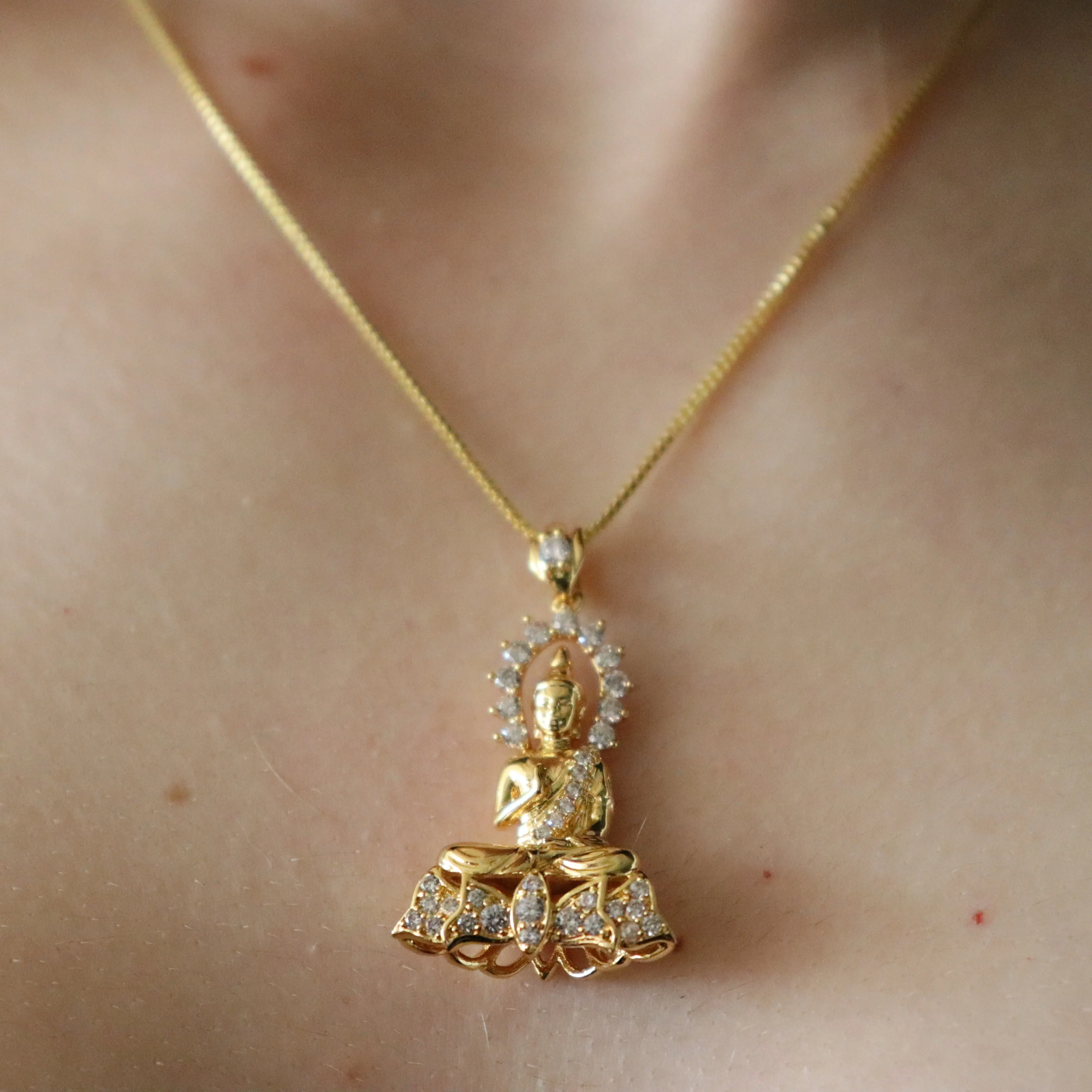 Stainless Steel  Meditation Buddha Pendant  Necklace  and Unique Design
