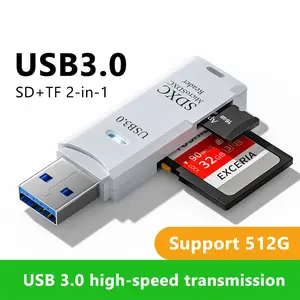 2 In 1 USB 3.0 Card Reader Micro TF SD Card Reader USB Adapter High Speed Card Reader TF Memory Card For PC Laptop Accessories