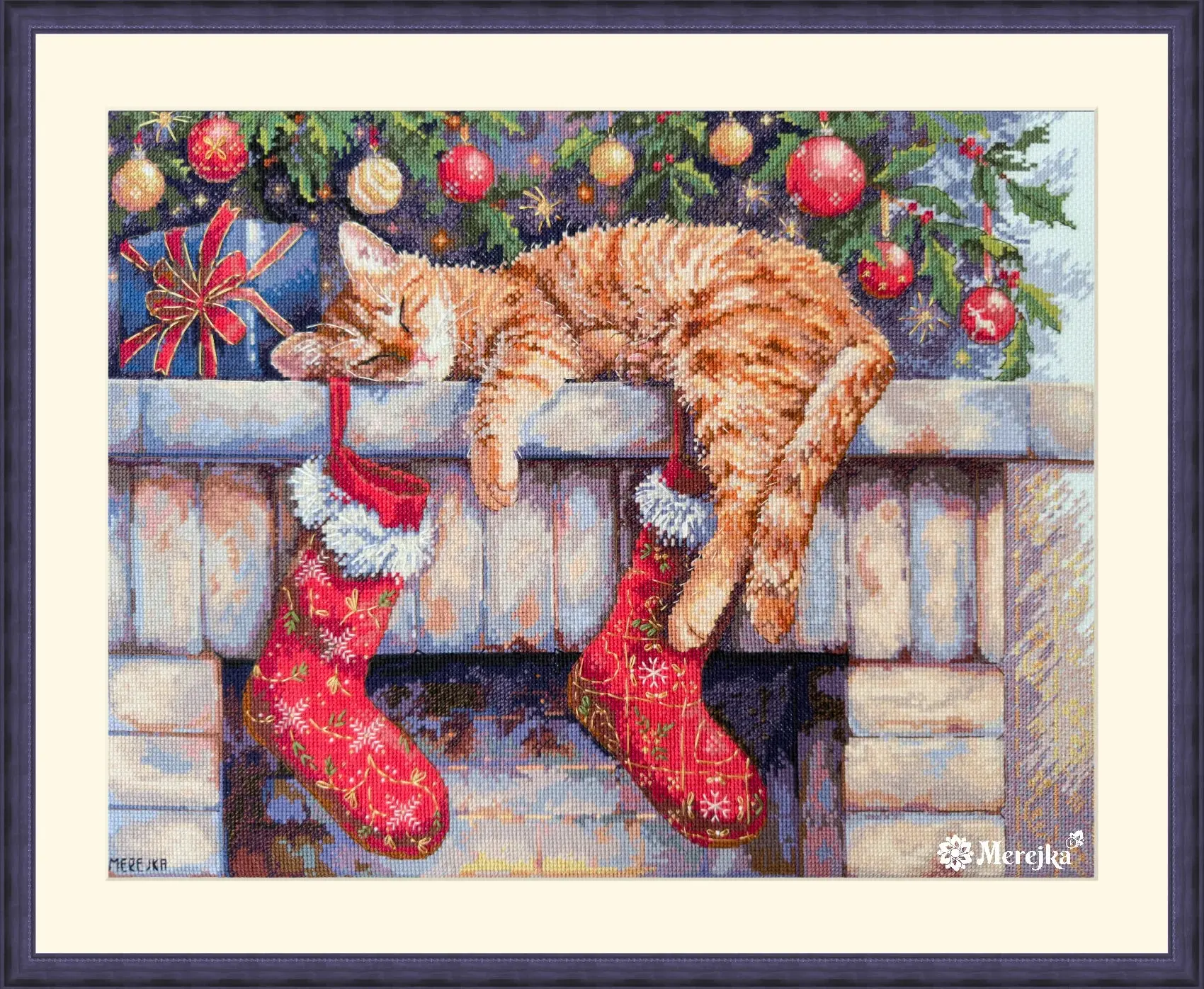 Santa's Helper Counted Cross Stitch Kit by Merejka K-264