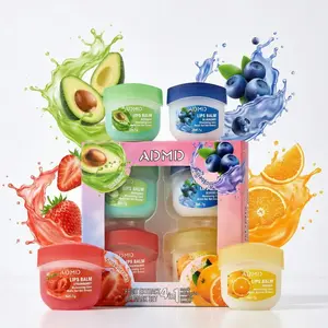 4-piece fruit-flavored lip balm set, flavored lip care series, mini lipstick, moisturizing mask, night-time lip hydration, perfect gift for ladies, bulk family gift, or birthday surprise