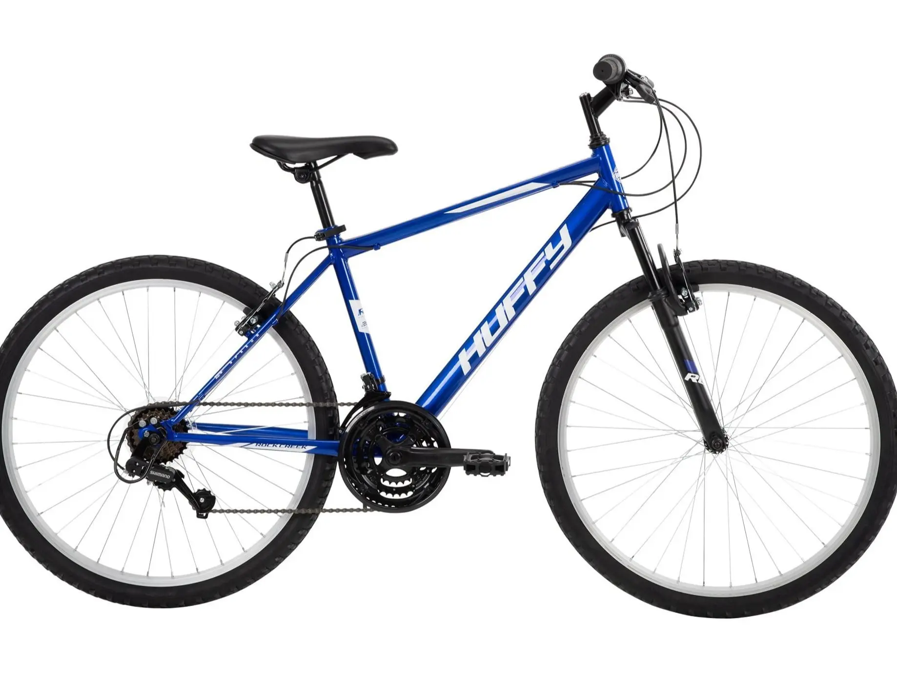 Huffy 26” Rock Creek Mountain Bike, Fits Riders 60”+, Blue