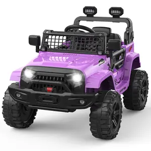 GARVEE 12V Kids' Electric Ride-On Power Wheels with Remote Control - Dual 35W Motors, LED Lights, Built-In Music, Safety Belts