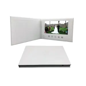 blank white video brochure 7 inch lcd screen