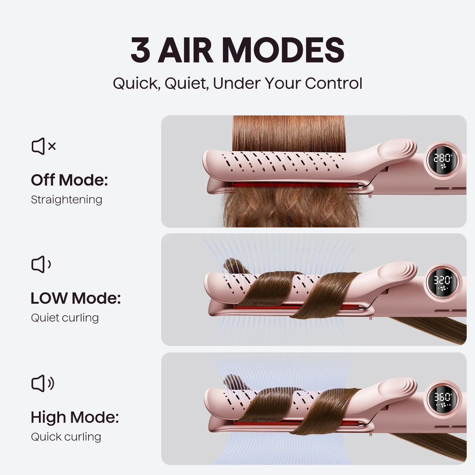 Wavytalk Whirlwind Curl, 360° Airflow Styler With 3 Air Modes