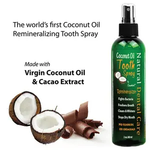 Cocodent Cacao Tooth Spray Fights Cavities and Whitens Teeth-  No Fluoride Natural Peppermint Flavor with Coconut Oil Oral Toothpaste Chocolate Organic Whitening Cleansing