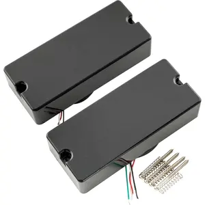 Artec MDC4 Ceramic  Soapbar Style Bass Pickup  Bridge Pickups Set 12.4K for 4-String Bass, Black