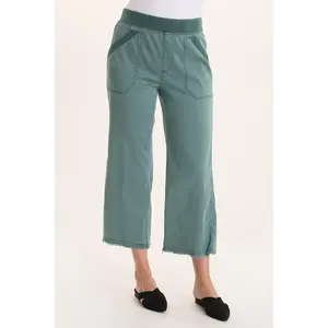 Daga Tencel Flared Leg Pull-On Crop Pant