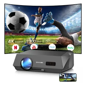 Smart 4K Daylight Projector with WiFi Bluetooth Google TV NFC, 2300ANSI High Lumen 4K HDR Support, ToF Auto Focus & Keystone, HDMI ARC 2.1, USB,Zoom,Ceiling for Ultra HD Home Movie,Gaming,Golf,Office, Sports, Bedroom/Living Room