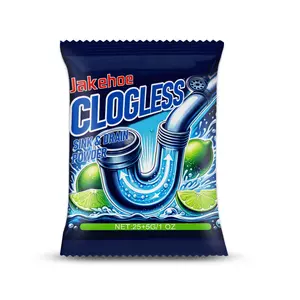 Jakehoe Drain Cleaner Powder, Bathroom Kitchen Pipe Clog Remover, Dissolving Cleaning Agent, Odor Eliminator, Effective Plumber Solution