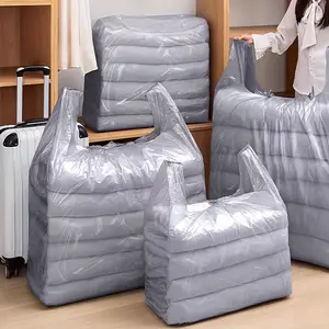 Large Thickened Plastic Moving Bags, 1 Pack/10 Pieces, Dormitory Storage Bags, Student Bedding Organization, Durable and Reusable