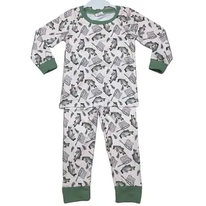 Boy Winter Pajamas Set Fish Boy Winter Clothing Set
