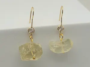 Radiant Smoky Quartz Drop Earrings in Gold Tone - Perfect for Gifting