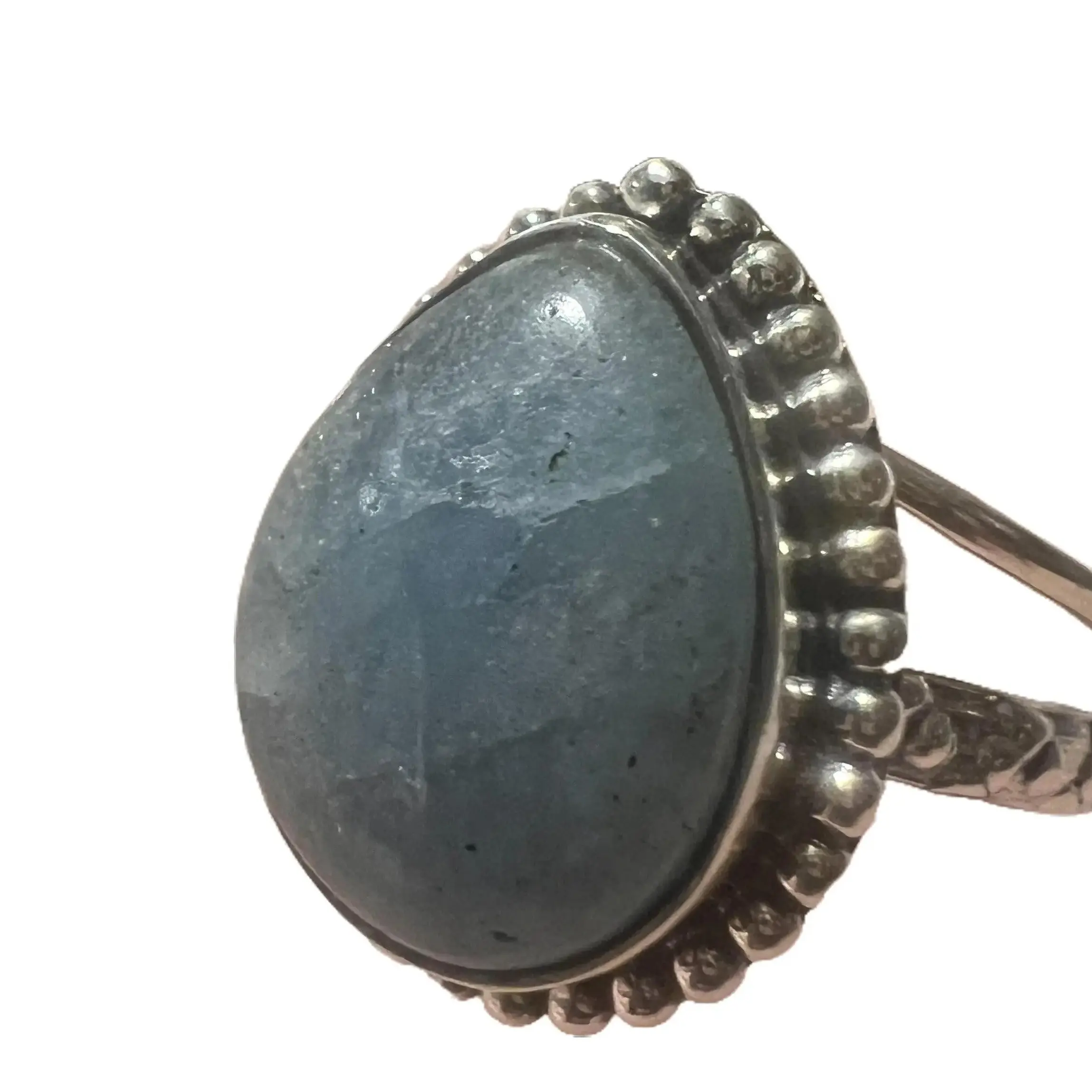 Ocean Breeze: Aquamarine Sterling Silver Ring