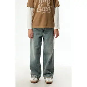 PacSun Kids Tint Indigo Baggy Jeans - Comfortable Fit, Versatile Style, Ideal for Kids, Lightweight Design