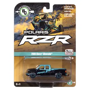 Auto World 2006 Chevrolet Silverado Extended cab Stepside Polaris, Big Country Collection, 1:64 Scale, Diecast Model Car