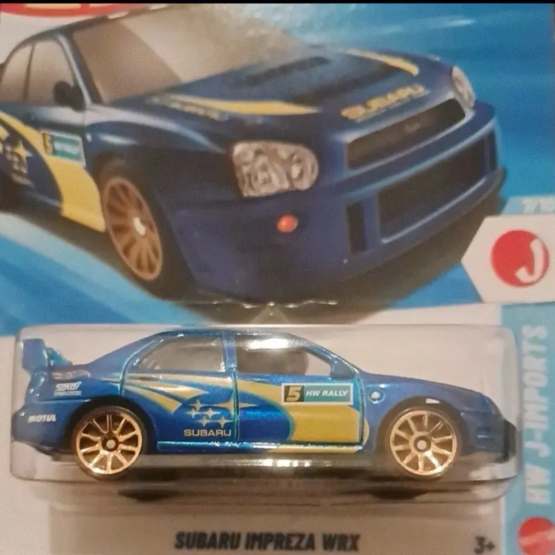 2026 Hot Wheels Subaru Impreza WRX, Blue #176 Mainline Case J, Brand New Die-Cast Collectible Car