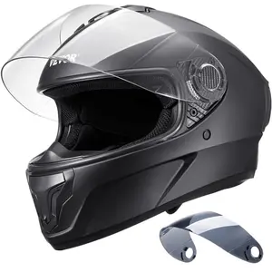 VEVOR Motorcycle Helmet, Full Face, Adult Motocross Dirt Bike Helmet with Tinted and Clear Dual Visor, Motorbike Racing Street with Detachable Liner for Men Women, DOT Approved, (Matte Black, XL)VEVOR Super Brand Day