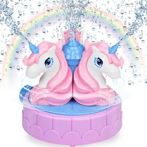 Sprinkler for Kids Outdoor Water Toys: Backyard Spinning Unicorn Toddler Sprinkler Toy - Summer Outside Toys Attaches to Garden Hose Splashing Fun Toys for 3 4 5 6 7 8 Year Old Boys Girls Gifts