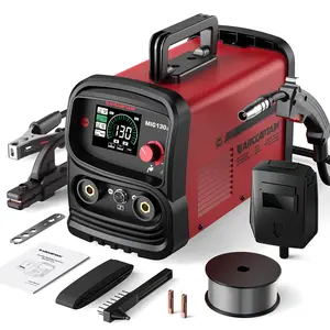 ARCCAPTAIN Mig130Plus Upgrade 3-in-1 Welder | MIG/Lift Tig/MMA Functions | 220V Portable Gasless Welding | Compact Size for Home Maintenance & DIY Projects