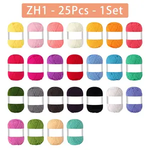 25-Piece Durable Blended Soft Yarn Set, DIY Knitting and Crochet Projects, Creative Sweater, Blanket, Art Decor Yarn Kit