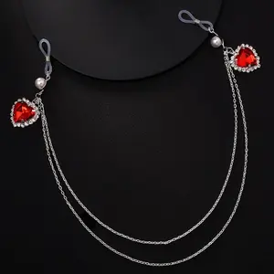 Sexy Red Rhinestone Body Chain Fashion Women's New Diamond-Encrusted Chest Chain