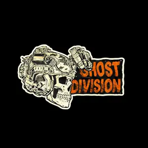 Ghost Division Tactical Skull Sticker, Military Helmet Night Vision, Special Forces Skull Art, High-Detail Vinyl Decal