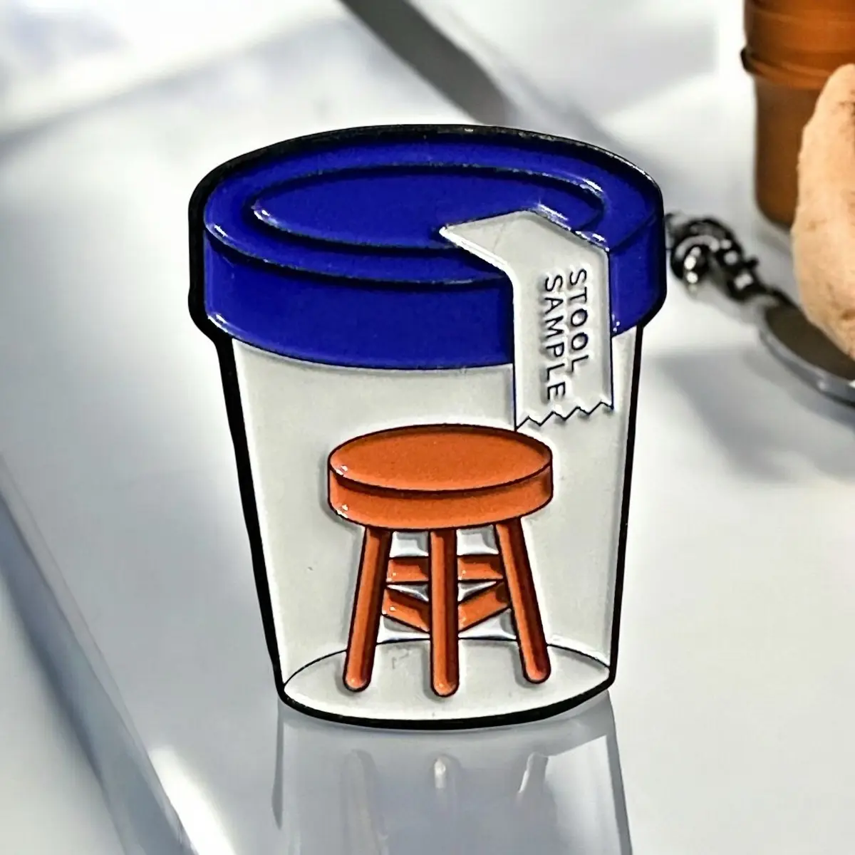 Funny Stool Sample Enamel Pin for Nurse - Perfect Accessory for Nurses
