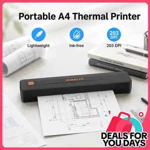 【DealsForYouDays】RONGTA F11A Portable A4 Thermal Printer - Inkless Bluetooth Tech Gadgets Cool Tech Printer for Home & Office, Compatible with iOS, Android