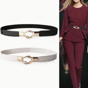 2pcs Vintage Style Elastic Waistband Belts for Women studded hombre cinturon de