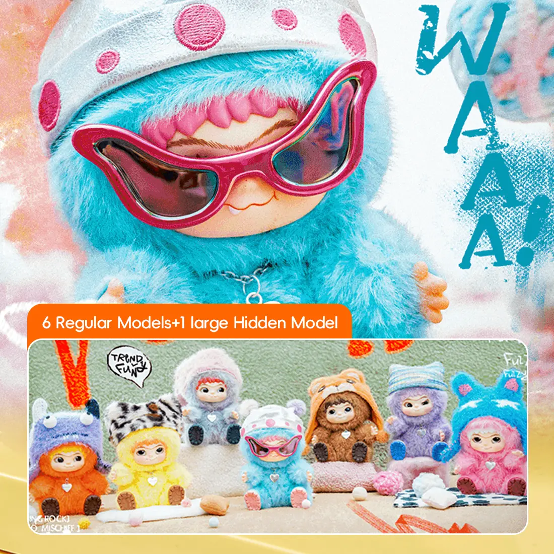 MINISO WAKUKU Plush Blind Box Party Series Cute Mystery Toy ,Plush
