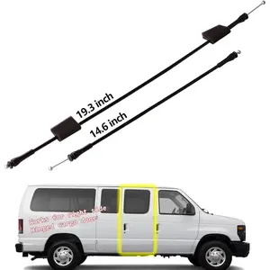 Side Door latch release cable For Ford E150,E250,E350,E450,E550 van Super duty 1992-2014 Right side hinged cargo door replacement cable 6C2Z15264A00AB (2 pack)