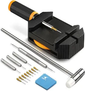 Watch Link Removal Kit, Resizing Tool for Bracelet Adjustment & Replacement, Pin Remover for Sizing Strap, Watch Adjuster, Hammer for Watch Repair, Adjust Band, with User Manual, Punches