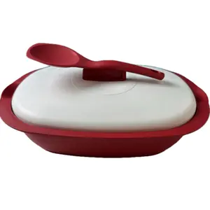 Legacy Rice Server 7.5 cups 1.8L And Ladle Red And White New Containers Kitchen Airtight Lids