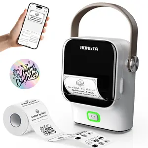 RT Printer Mini Sticker Printer 2 Inch Bluetooth Thermal Pocket Printer Inkless Portable for Notes Photos Memos Lists Gifts Journals Compact & Versatile Christmas gift