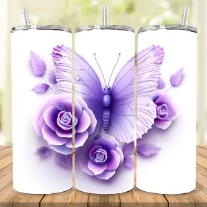 Butterfly 20oz Tumbler Collection Choose Your Design Bottle Drinkware Reusable Stylish Water Bottles Cup Portable Washable Mug Bottled