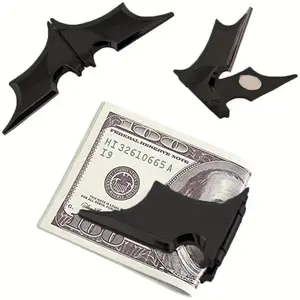 Bat Shaped Magnetic Money Clip, 1 Count Business Card Cash  Ticket  Clip, Portable Money Folder for Indoor & Outdoor