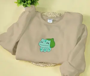 Bulbasaur Embroidered Unisex Sweatshirt Anime Fan Gift SW0036