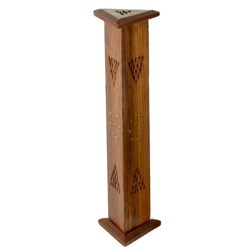 Incense Burner - Wooden Triangle Tower Incense Burner - Wooden Triangle Tower